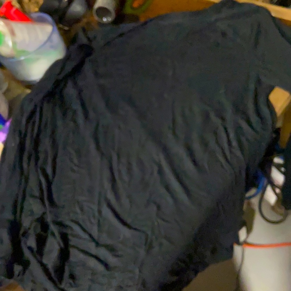 Black thin long sleeve top